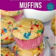 birthday cake muffins pinterest image