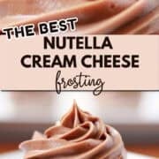 cream cheese nutella frosting pinterest image