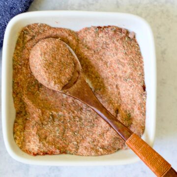 enchilada seasoning in a white bowl