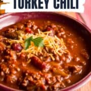 crockpot turkey chili recipe pinterest image