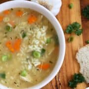 slow cooker chicken and rice soup