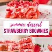 strawberry brownie pinterest image