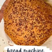 bread machine flax bread pinterest image
