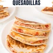 bean and cheese quesadilla pinterest image