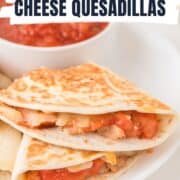bean and cheese quesadilla pinterest image