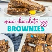 easter egg brownies pinterest image