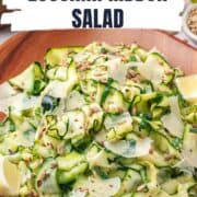 raw zucchini ribbon salad pinterest image