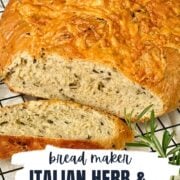 Italian herb and cheese bread pinterest image