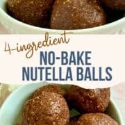 nutella protein balls pinterest image