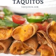 refried bean taquitos on a plate