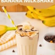 peanut butter banana milkshake pinterest image