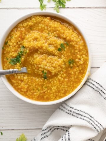 pastina soup in a bowl