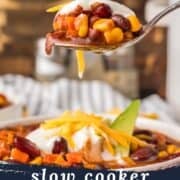slow cooker vegetarian chili pinterest image