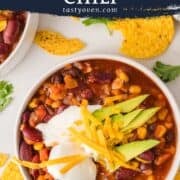 slow cooker vegetarian chili pinterest image