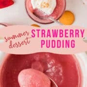 strawberry pudding pinterest image