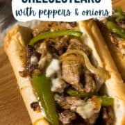 philly cheesesteak sandwich pinterest image