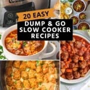 20 easy dump and go crockpot recipes collage