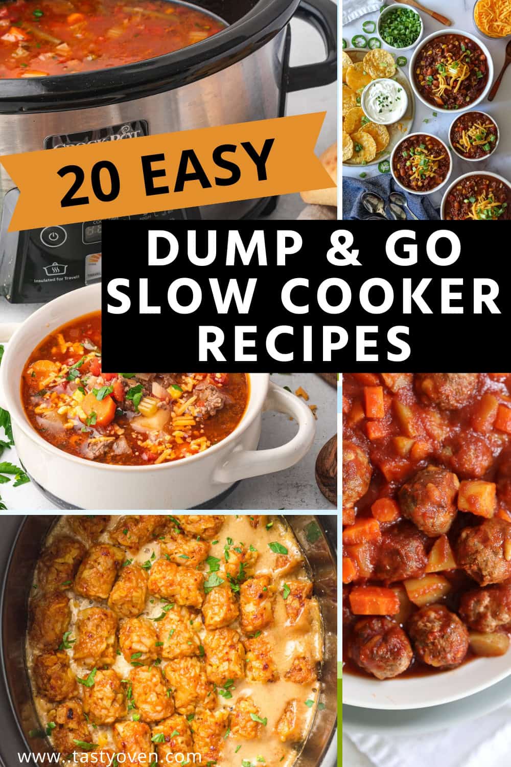 20 easy crockpot dump and go meals pinterest image
