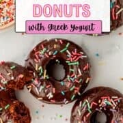 oven baked chocolate donuts pinterest image