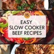 15 easy slow cooker beef recipes pinterest image