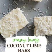 coconut lime bars pinterest image