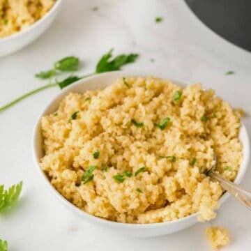 pastina in a white bowl