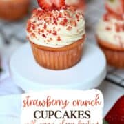 strawberry crunch cupcake pinterest image