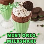 Oreo mint milkshake social media image