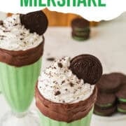 Oreo mint milkshake pinterest image