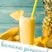 banana pineapple smoothie pinterest image
