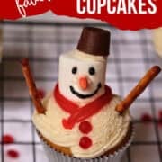 snowman cupcakes pinterest image