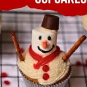 snowman cupcakes pinterest image