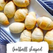 mini football pigs in a blanket pinterest image