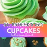 st. patrick's day cupcakes pinterest image